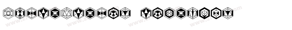 AlphaShapes hexagons 2字体转换